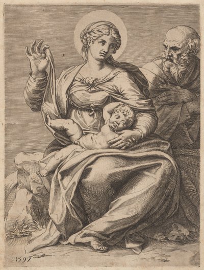 La Sacra Famiglia da Agostino Carracci