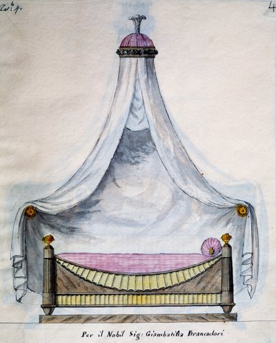 Letto a baldacchino per il signor Brancadori da Agostino Fantastici