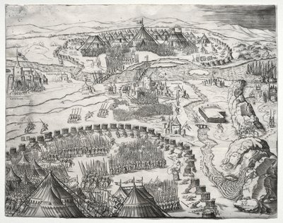 La posizione e il campo degli eserciti di Carlo V e Solimano II, 1532 da Agostino Musi