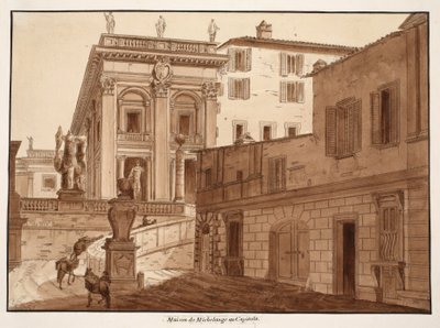 Casa di Michelangelo sul Campidoglio, 1833 da Agostino Tofanelli