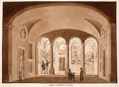 Casa di Raffaello sul Palatino, 1833 da Agostino Tofanelli