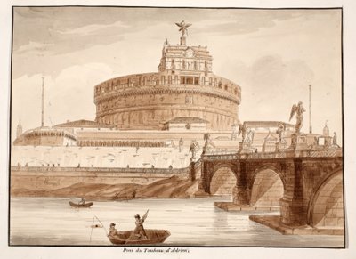 Il ponte del mausoleo di Adriano, 1833 da Agostino Tofanelli
