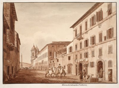 La Casa di Callimaco, Via Sistina, 1833 da Agostino Tofanelli