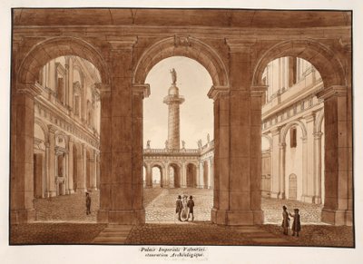 Il Palazzo Imperiali Valentini. Restauro archeologico., 1833 da Agostino Tofanelli