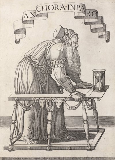 Allegoria della vecchiaia da Agostino Veneziano (attributed to)