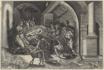 Adorazione dei pastori da Agostino Veneziano