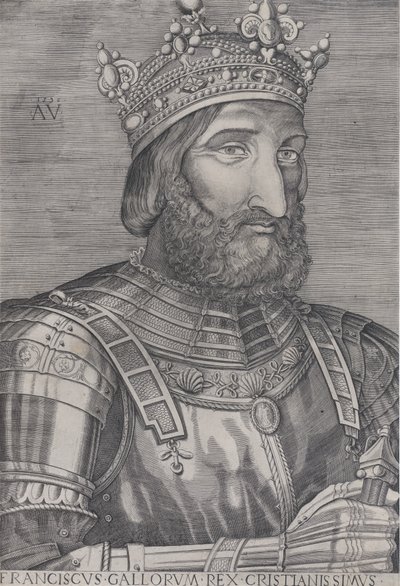 Francesco I, Re di Francia, datato 1536 da Agostino Veneziano