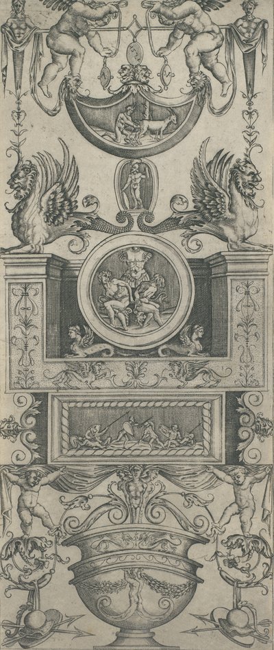 Pannello ornamentale da Agostino Veneziano.