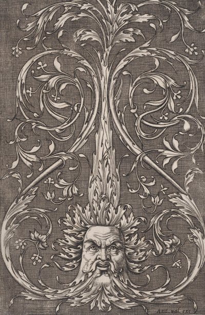 Pannello ornamentale, ca. 1514-36 da Agostino Veneziano