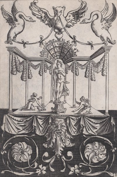 Pannello ornamentale, ca. 1514-36 da Agostino Veneziano