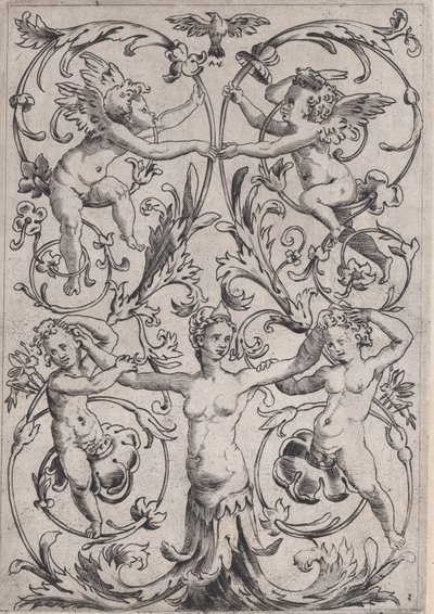 Pannello ornamentale da Agostino Veneziano