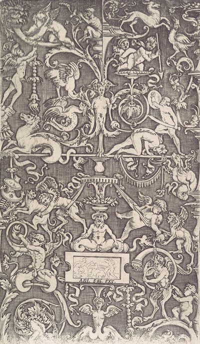 Pannello ornamentale, ca. 1514-36 da Agostino Veneziano