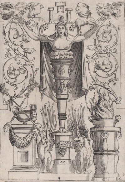 Pannello ornamentale da Agostino Veneziano