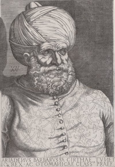 Ritratto di Barbarossa da Agostino Veneziano