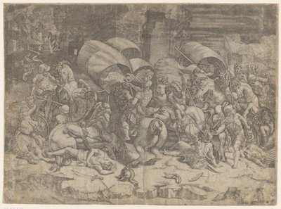 Battaglia tra Romani e Cartaginesi, ca. 218-201 a.C. da Agostino Veneziano
