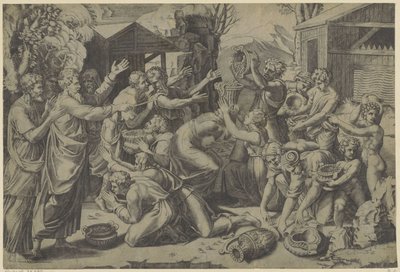 Raccolta della manna da Agostino Veneziano