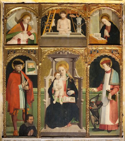 Polittico della Madonna e Bambino con i Santi Giuliano e Bernardo da Agostino da Casanova