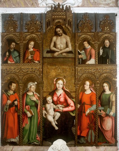 Polittico della Vergine, Madonna con Santi da Agostino da Casanova