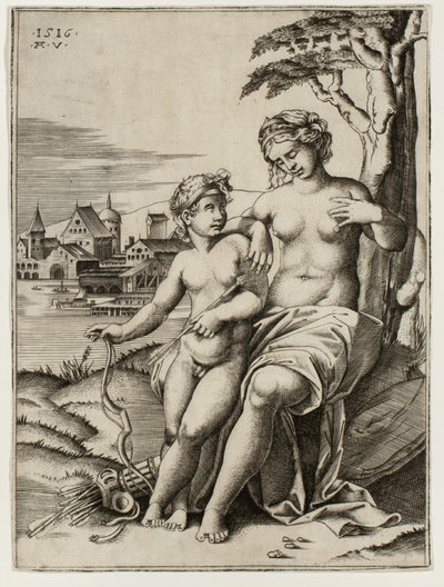 Venere ferita dalla freccia di Cupido da Agostino dei Musi