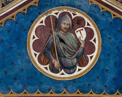 Lotharius, dux populi, (dettaglio) del quarto arco del soffitto da Agostino di Marsiglio