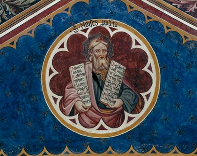 Mosè, dettaglio della quarta campata del soffitto (affresco) da Agostino di Marsiglio