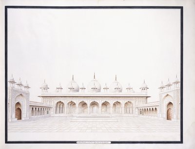 La Moti Musjid nel Forte di Agra, c. 1815 da Agra School