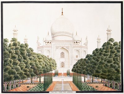 Il Taj dal giardino, c. 1815 da Agra School