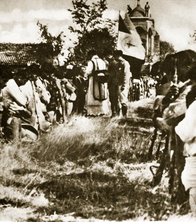 Un gruppo di Cristeros riuniti per devozioni segrete, c.1926 da Agustin Victor Casasola