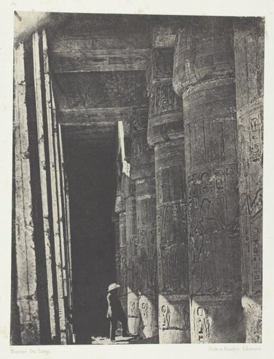 Médinet-Habou, Galleria del Palazzo di Ramsès-Méiamoun; Tebe da Aimé Rochas