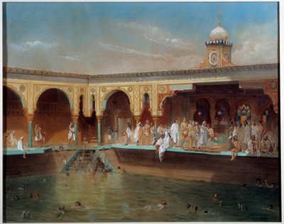 I bagni Deligny a Parigi nel 1842 da Aime Bassompierre Sewrin