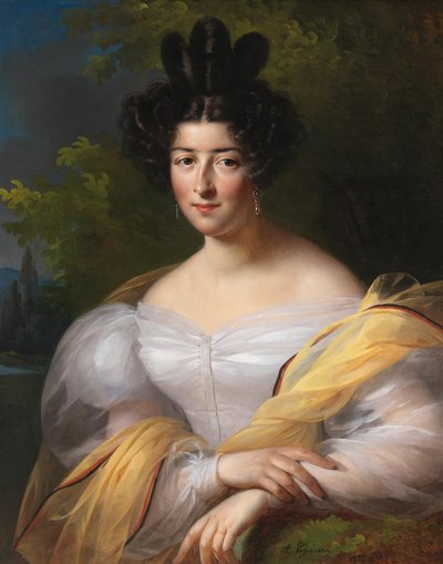 Una signora in abito bianco da Aimée Brune Pagès