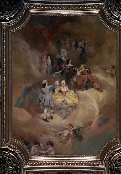 Danza attraverso i secoli dal soffitto della sala da ballo da Aimé Nicolas Morot