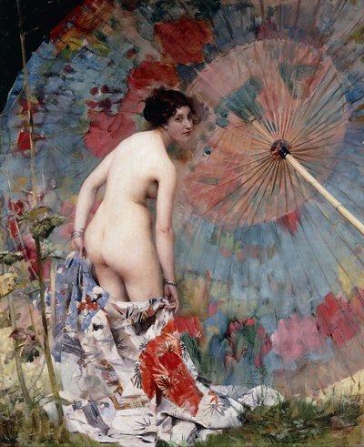 Giovane Donna con Parasole da Aimé Nicolas Morot
