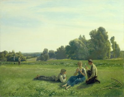 Fienaioli a riposo, 1890 da Aime Perret