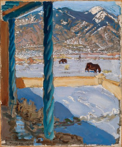 Casa di Taos alla luce del sole da Akseli Gallen-Kallela