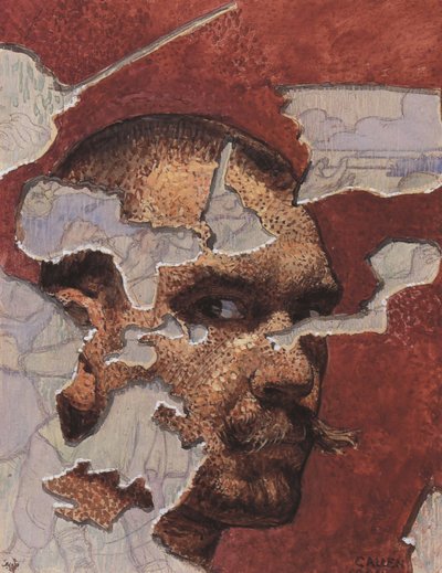Autoritratto come affresco, 1894 da Akseli Gallen Kallela
