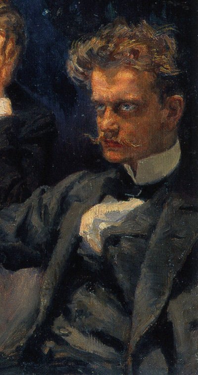 Il Simposio, (dettaglio): Jean Sibelius, 1894 da Akseli Gallen Kallela