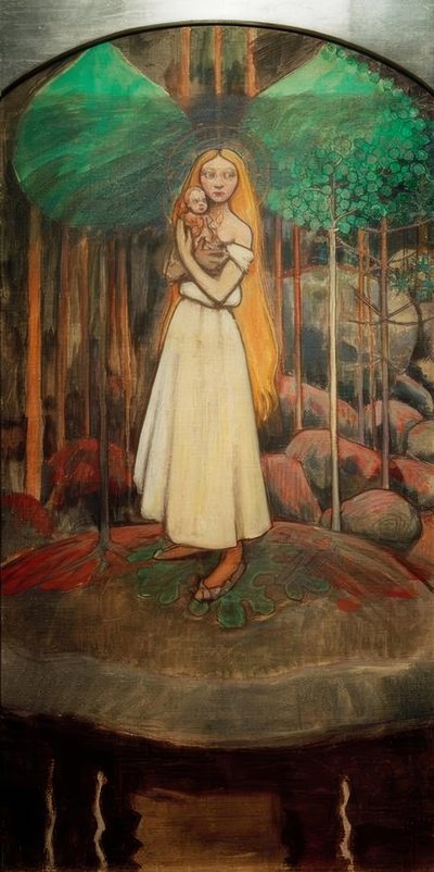 A. Gallen-Kallela, Marjatta e il Bambino Gesù da Akseli Valdemar Gallen Kallela