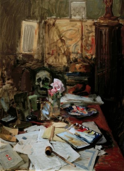 Tavolo da lavoro a Parigi da Akseli Valdemar Gallen Kallela