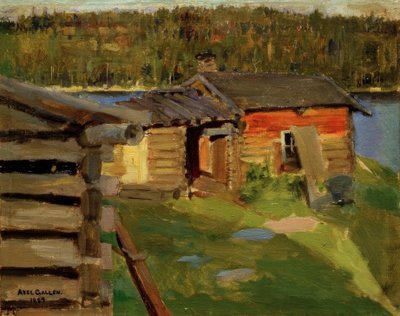 La fattoria Ekola al tramonto da Akseli Valdemar Gallen Kallela