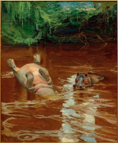 Ippopotami nel Tana da Akseli Valdemar Gallen Kallela