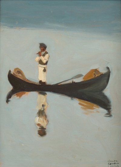 Uomo che pesca da Akseli Valdemar Gallen Kallela