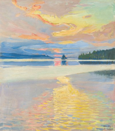 Tramonto sul Lago Ruovesi, c. 1915 (olio su tela) da Akseli Valdemar Gallen Kallela
