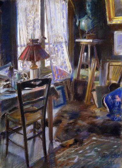 Lo Studio di Comte Deheaulme de Vallombreuse, 36 Rue Jouffroy, Parigi da Akseli Valdemar Gallen Kallela