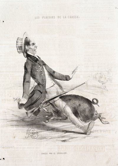 I piaceri della caccia: Caccia al cinghiale da Alade Joseph Lorentz