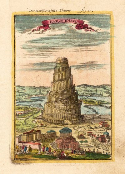 Torre di Babele, 1719 da Alain Manesson Mallet