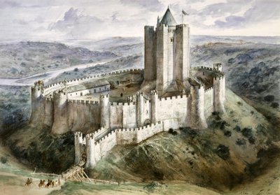 Castello di Conisbrough, XIII secolo, c. 1960 da Alan Ernest Sorrell
