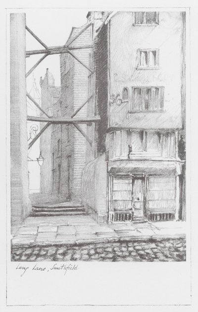 Corsie di Londra: Long Lane, Smithfield (litografia) da Alan Stapleton
