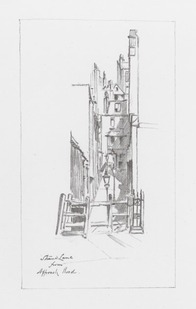 Corsie di Londra: Strand Lane (litografia) da Alan Stapleton