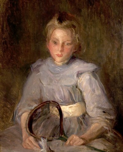 Una ragazza con una racchetta da Albert de Belleroche